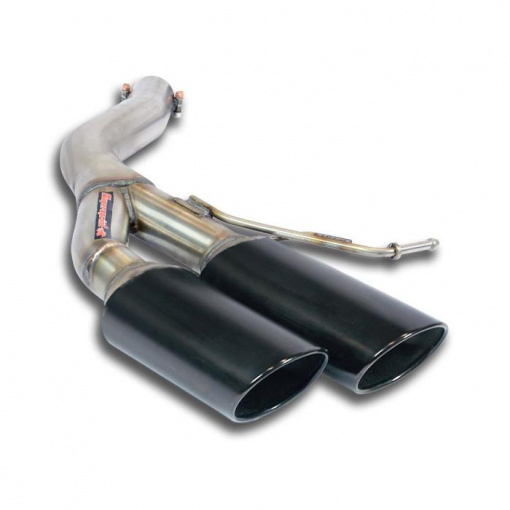 Supersprint Rear pipe Left 100x75 "Gun Metal Grey"(Muffler delete)