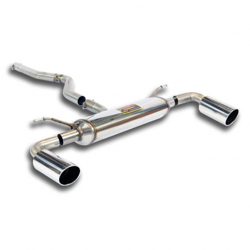 Supersprint Connecting pipe + rear exhaust Right O100 - Left O100