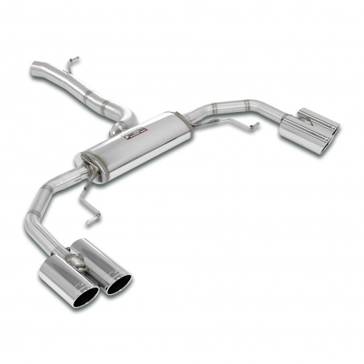 Supersprint Connecting pipe + rear exhaust Right OO90 - Left OO90