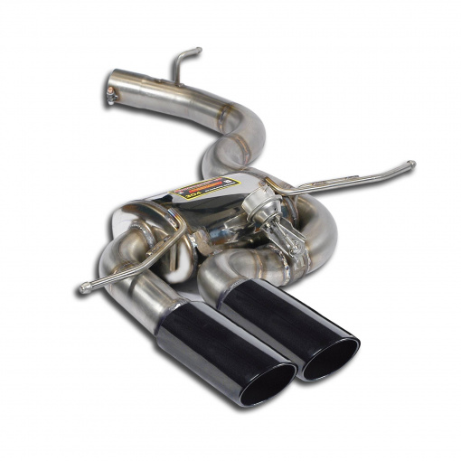 Supersprint Rear exhaust 90x70 "Gun Metal Grey" with valve