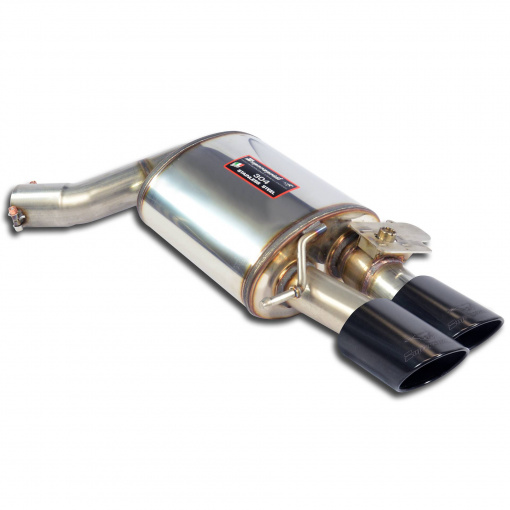 Supersprint Rear exhaust Right 100x75 "Gun Metal Grey" with valve