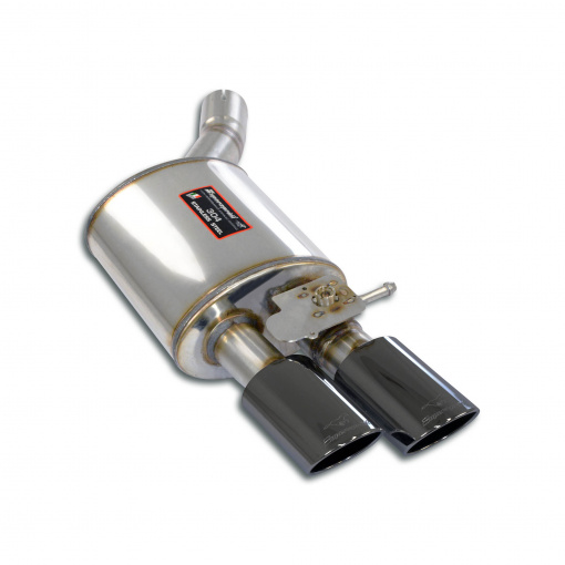 Supersprint Rear exhaust Left 100x75 "Gun Metal Grey" with valve