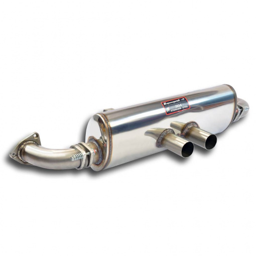 Supersprint Rear muffler "Cup" + connecting pipes kit right - left