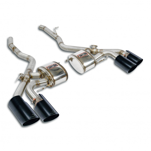 Supersprint Rear exhaust right OO100 - left OO100 "Gun Metal Grey", with valves