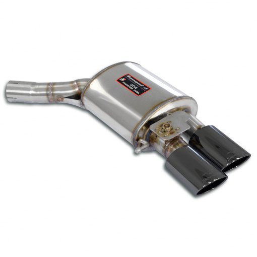 Supersprint Rear exhaust Right 100x75 "Gun Metal Grey" with valve