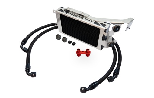 Mosselman Single Oil Cooler Kit Red BMW 1-Series E8x