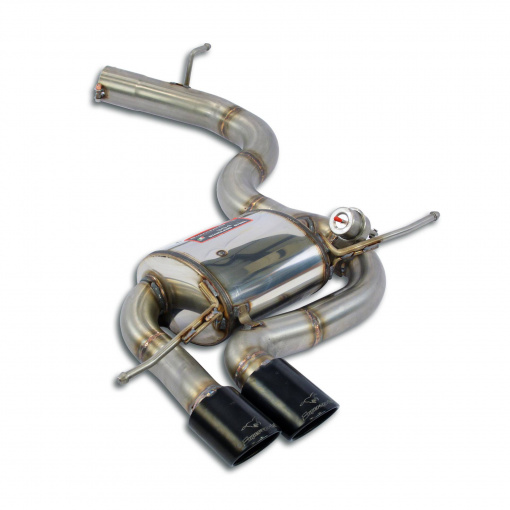 Supersprint Rear exhaust 90x70 "Gun Metal Grey" with valve