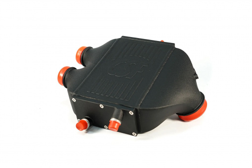 CSF RACE TOP MOUNT CHARGE-AIR-COOLER IN CRINKLE BLACK FINISH