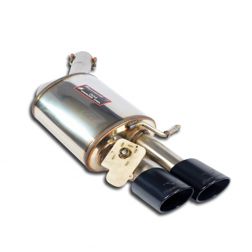 Supersprint Rear exhaust Left 100x75 "Gun Metal Grey" with valve