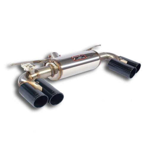 Supersprint Rear exhaust Right OO90 - Left OO90 "Gun Metal Grey" with valve