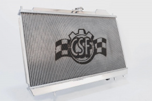 CSF RACE Mitsubishi Evo 7/8/9 Full Size Slim All-Aluminum Radiator w/ 12in SPAL Fan - Img 3