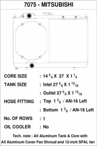 CSF RACE Mitsubishi Evo 7/8/9 Full Size Slim All-Aluminum Radiator w/ 12in SPAL Fan - Img 9