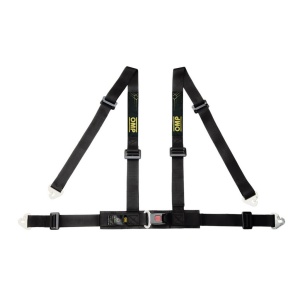 OMP DA0-0507-B01-071 Safety Harness for Road, 4-Point, 4M ECE 16-08, Black