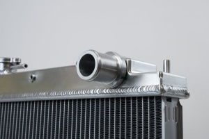 R33 Skyline GT-R/GTS & R34 GT-T Full Billet Aluminum Radiator - Raw Billet - Img 4