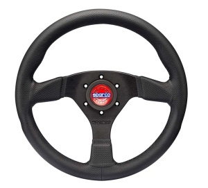 SPARCO 015R383PLUNNR R383 CHAMPION Streering wheel, dia 330 mm, 39 mm, leather, black