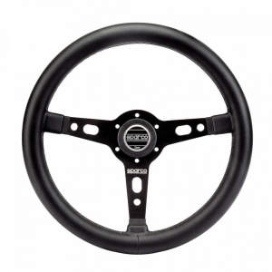 SPARCO 015TARGA350PLNR Streering Wheel Targa, Dia 350 mm, 65 mm, Leather, Black