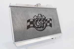 CSF RACE Mitsubishi Evo 7/8/9 Full Size Slim All-Aluminum Radiator w/ 12in SPAL Fan - Img 6