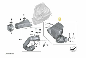 FTP A91 Z4 G29 B48 intake pipe ( inlet pipe ) BMW parts 13718656982 - Img 4