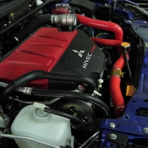 Mishimoto Mitsubishi Lancer Evolution X Silicone Radiator Hose Kit, 2008-2015, Red - Img 4