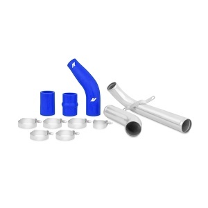 Mishimoto Mitsubishi Lancer Evolution X Upper Intercooler Pipe Kit, 2008-2015, Blue Hoses - Img 1