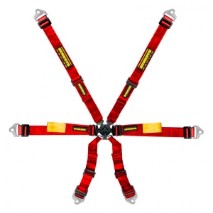 SCHROTH 94510A-2 Racing Harness Enduro 2x2 6-Point, Red for BMW M2 (G87) / M3 (F80 / G80) / M4 (F82 / G82)