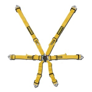 SCHROTH 94530A-H3 Racing Harness Flexi 2x2 6-Point, Yellow