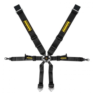 SCHROTH 94690-0 Racing Harness Profi 3x2 6-Point, Black for PORSCHE 911 GT3 / GT3RS (997 / 996)