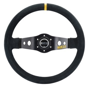 SPARCO 015R215CSN Steering wheel R215, suede, black, diam.350mm, reach 90mm