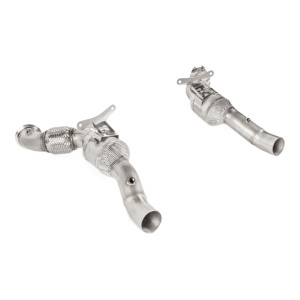 AKRAPOVIC L-FE/SS/2 Link Pipe Set w/o Cat (Stainless Steel) for FERRARI 488 GTB / 488 Spider 2016-2019 - Img 1