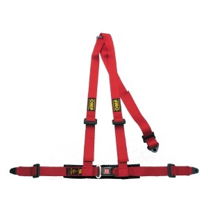 OMP DA0-0504-B01-061 Safety Harness for Road, 3-Point, 3 ECE 16-08, Red