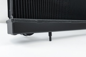 R33 Skyline GT-R/GTS & R34 GT-T Full Billet Aluminum Radiator - Black - Img 7