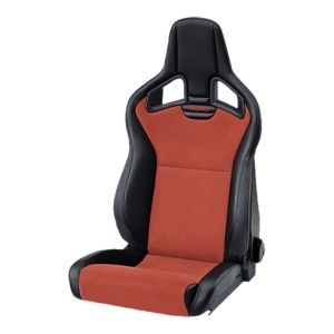 RECARO 414.10.1585 Left Heated Sport Seat Cross Sportster CS, Artificial Leather Black / Dinamica Red