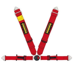 SCHROTH 25271 Racing Harness Profi 2-FE ASM Pull Down 4-Point Right, Red