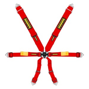 SCHROTH 94500-2 Racing Harness Enduro 3x2 6-Point, Red