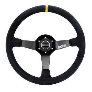 SPARCO 015R325CSN Steering Wheel R325, Suede, Black, Diam. 350mm, Reach 95mm