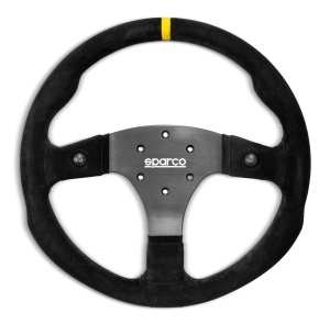 SPARCO 015R350PSO Steering wheel R350B, suede, black, diam. 350 mm, buttons, flat