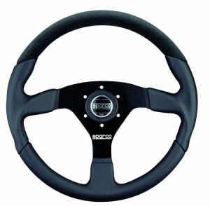 SPARCO 015TL522TUV Steering wheel L505, leather/suede, black, diam.350mm, reach 00mm