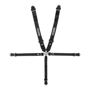 SPARCO BPN0004B0K0100N Safe Harness Club H-4R 26, 5-Point, Black