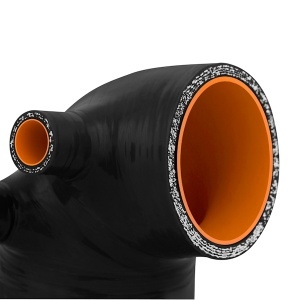 Mishimoto BMW E36 3-Series w/ 3.5" HFM Silicone Intake Boot, 1992-1999, Black - Img 2