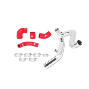 Mishimoto Mitsubishi Lancer Evolution VII/VIII/IX Upper Intercooler Pipe Kit, 2001-2007, Red Hoses - Img 1