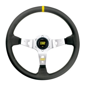 OMP OD0-1956-371 Steering Wheel Corsica 350mm, Black/Silver Suede