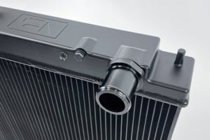 R33 Skyline GT-R/GTS & R34 GT-T Full Billet Aluminum Radiator - Black - Img 4