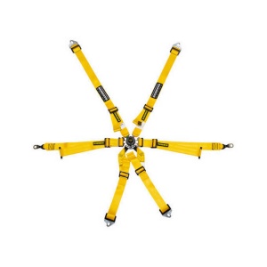 SCHROTH 94700-H3 Racing Harness Profi 2x2 6-Point, Yellow for PORSCHE 911 (996 / 997)
