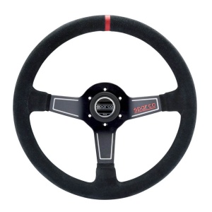 SPARCO 015L750SC Steering Wheel L575, Suede, Black, Diam. 350mm, Reach 63mm