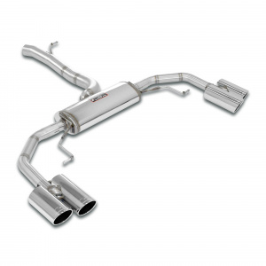 Supersprint Connecting pipe + rear exhaust Right OO90 - Left OO90