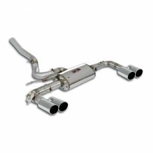Supersprint Rear exhaust right - left with valve, 4 endpipes O 90