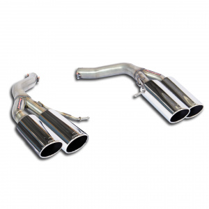 Supersprint Rear pipes Right OO100 - Left OO100(Muffler delete)