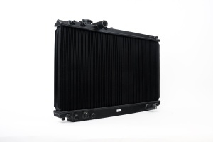 93-98 Toyota A80 Supra (NA/TT) High-Performance All-Aluminum Radiator - Black - Img 1