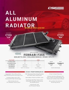 94-99 Ferrari F355 High-Performance All-Aluminum Radiator (RH) - Img 7