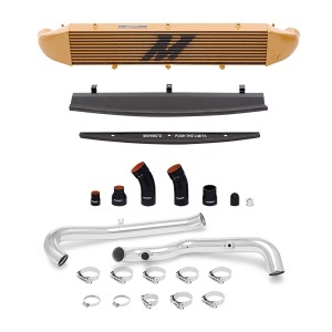 Mishimoto Ford Fiesta ST Intercooler Kit, 2014-2019, Gold w/ Polished Pipes - Img 1